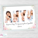 Anya feliratos fotó kollázs egyedi szöveggel - virágos grafikával