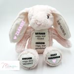 Rózsaszín nyuszi plüss emlékőr - motívációs szöveggel