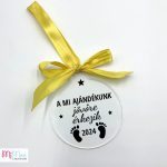 Plexi karácsonyfa dísz - bármilyen egyedi szöveggel