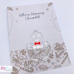 Plexi Mézi figura karácsonyi rajzos mintás lappal
