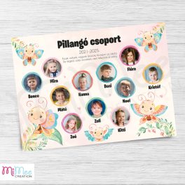 Pillangó csoportos tablókép bölcsis, óvodai ballagásra