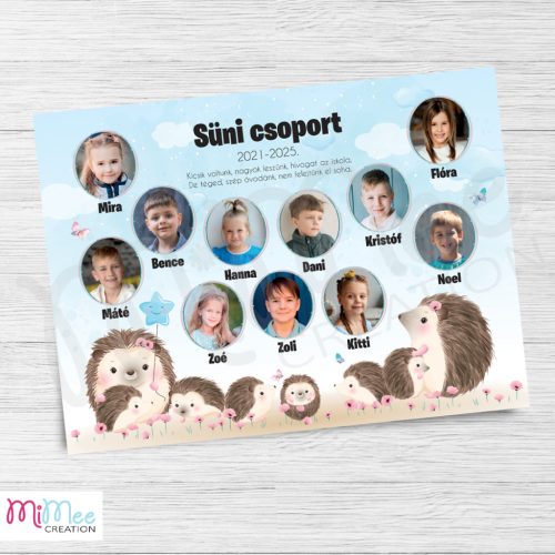 Süni csoportos tablókép bölcsis, óvodai ballagásra