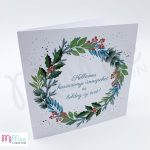 Karácsonyi koszorú - karácsonyi üdvözlő lap