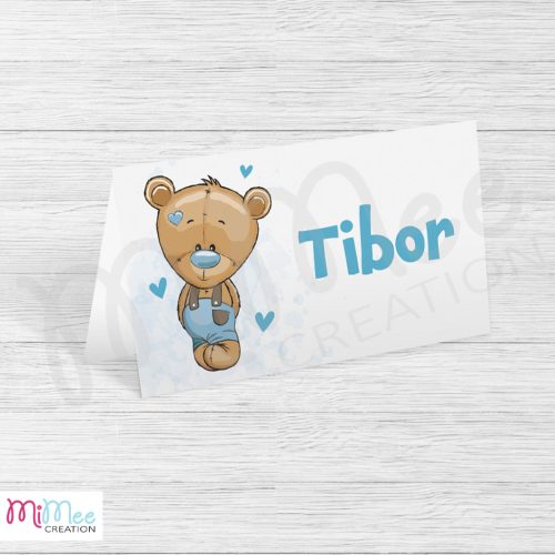 Fiú macis ültetőkártya baba nem bejelentő partira